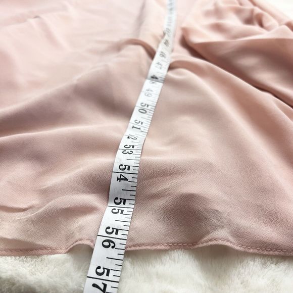 Hayley Paige Occasions Blush Pink Sweetheart Chiffon Dress Jewel Straps NWT Sz 6 - Picture 9 of 13